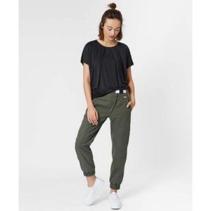 Sweaty Betty Luxe Bragi Woven Jogger Pants Green